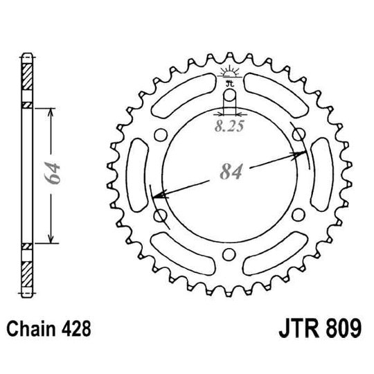 Reťazová rozeta JT JTR 809-53 53T, 428